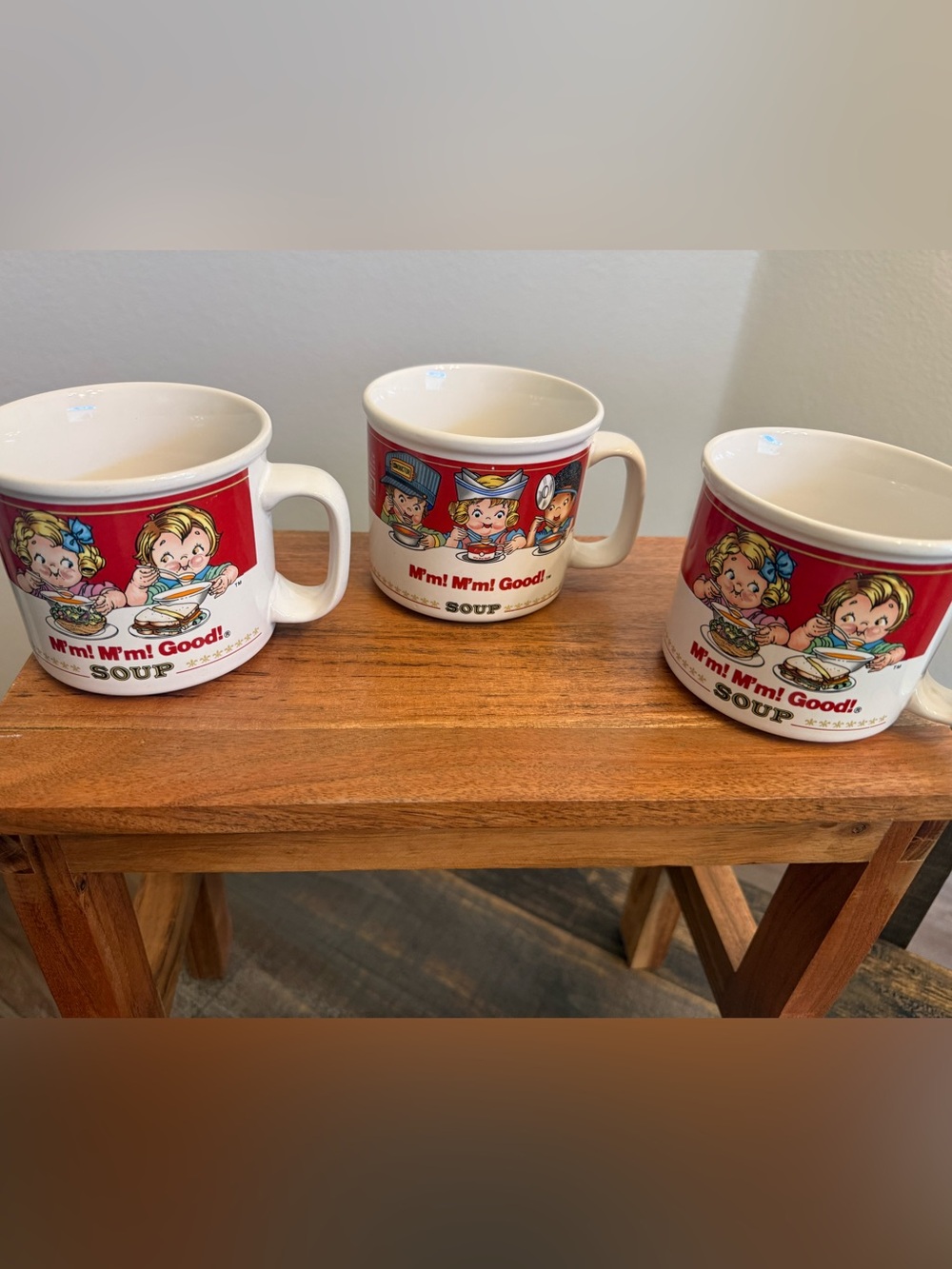 Vtg Campbell's Soup "M'm! M'm! Good!" Mugs produced by Westwood 1991-1994- 5 set - Picture 7 of 14